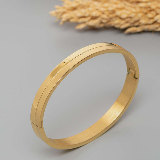 DUAL FINISH GOLD KADA