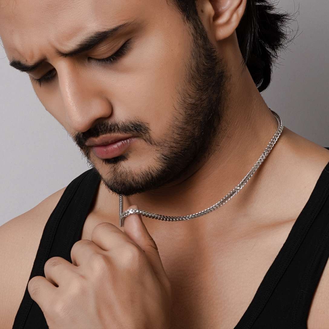 NEO SQUARE SILVER CHAIN