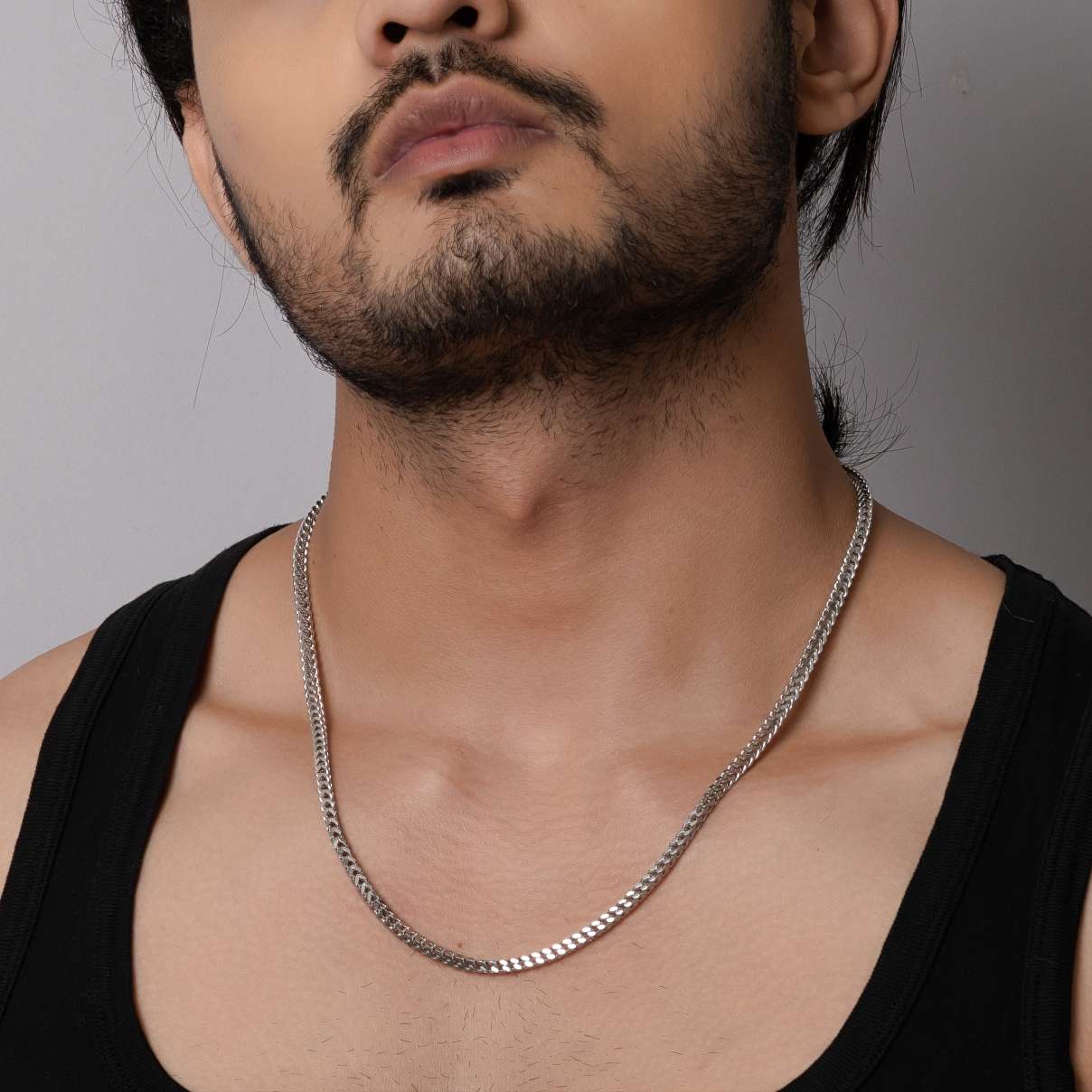 NEO SQUARE SILVER CHAIN