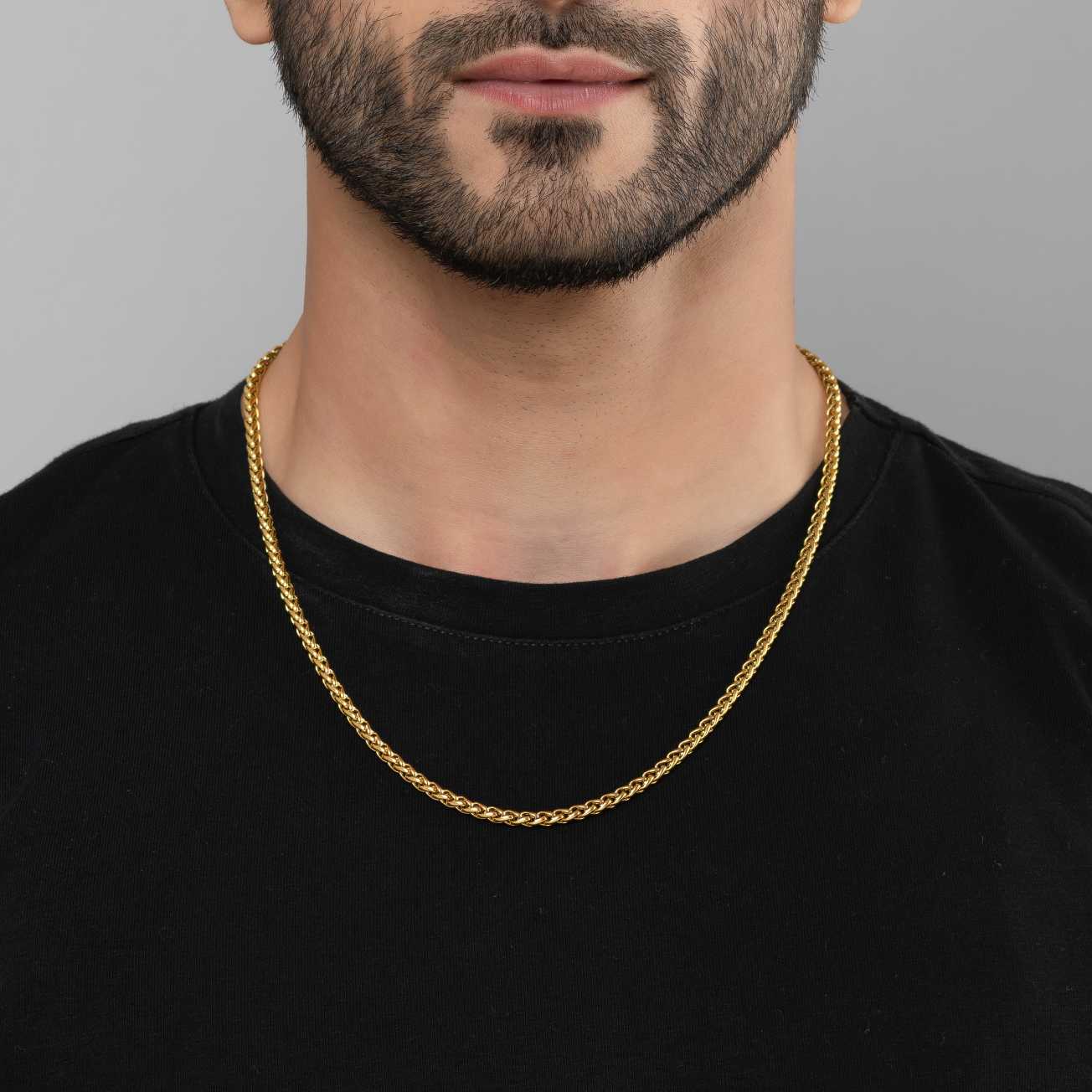 GOLDEN CASCADE 3MM 18K GOLD PLATED CHAIN