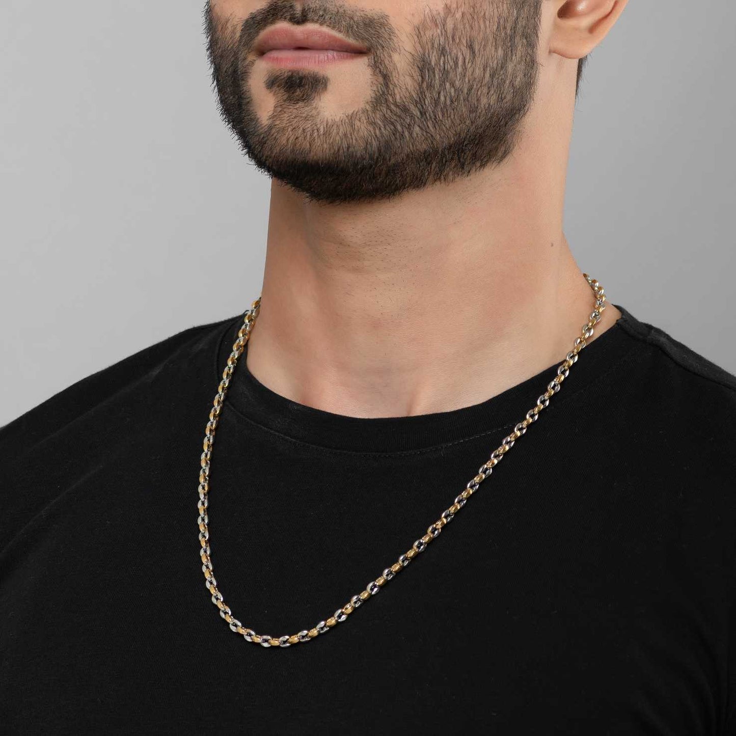 HYBRID SILVER LINK 18K GOLD PLATED CHAIN