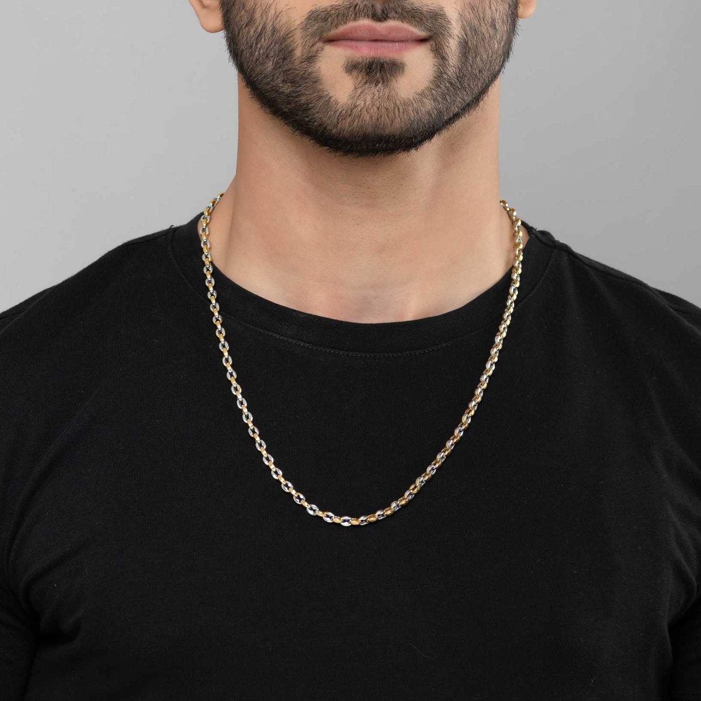 HYBRID SILVER LINK 18K GOLD PLATED CHAIN
