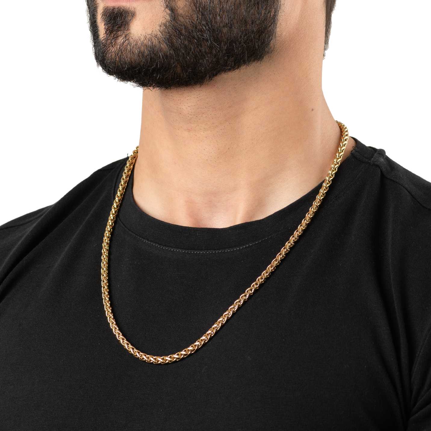 GOLDEN CASCADE 5MM 18K GOLD PLATED CHAIN