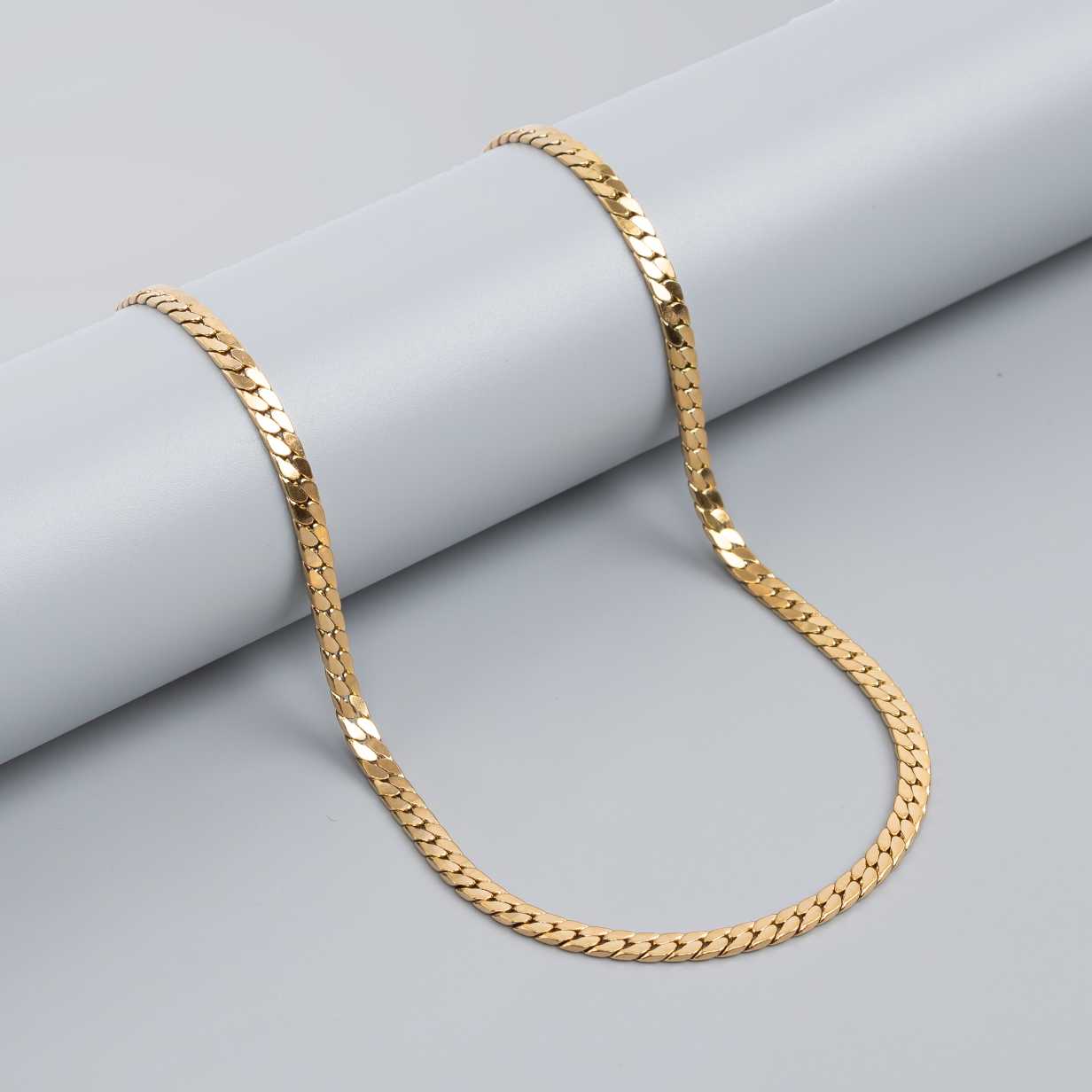 Modern Sleek 18K Gold Plated Chain