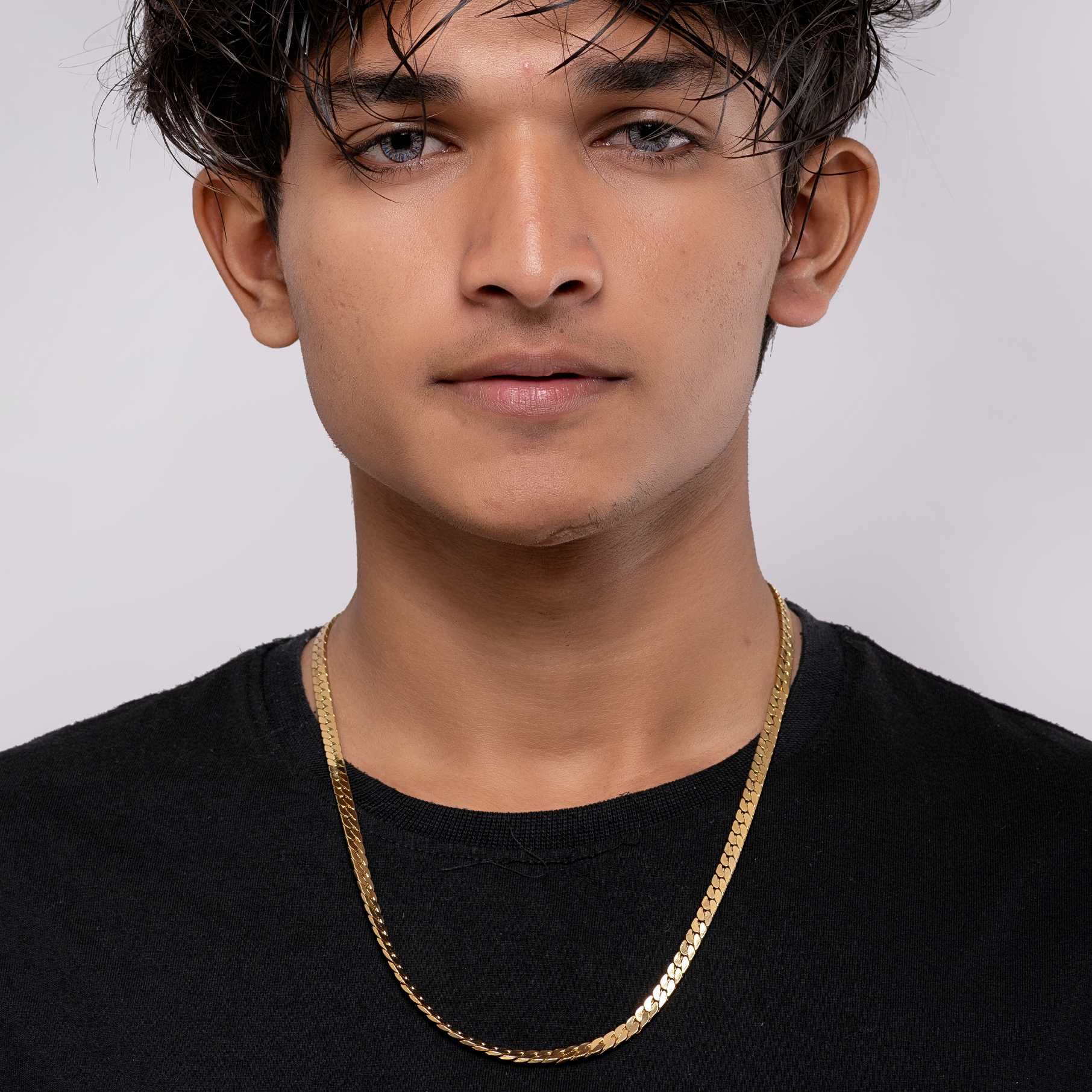 Modern Sleek 18K Gold Plated Chain