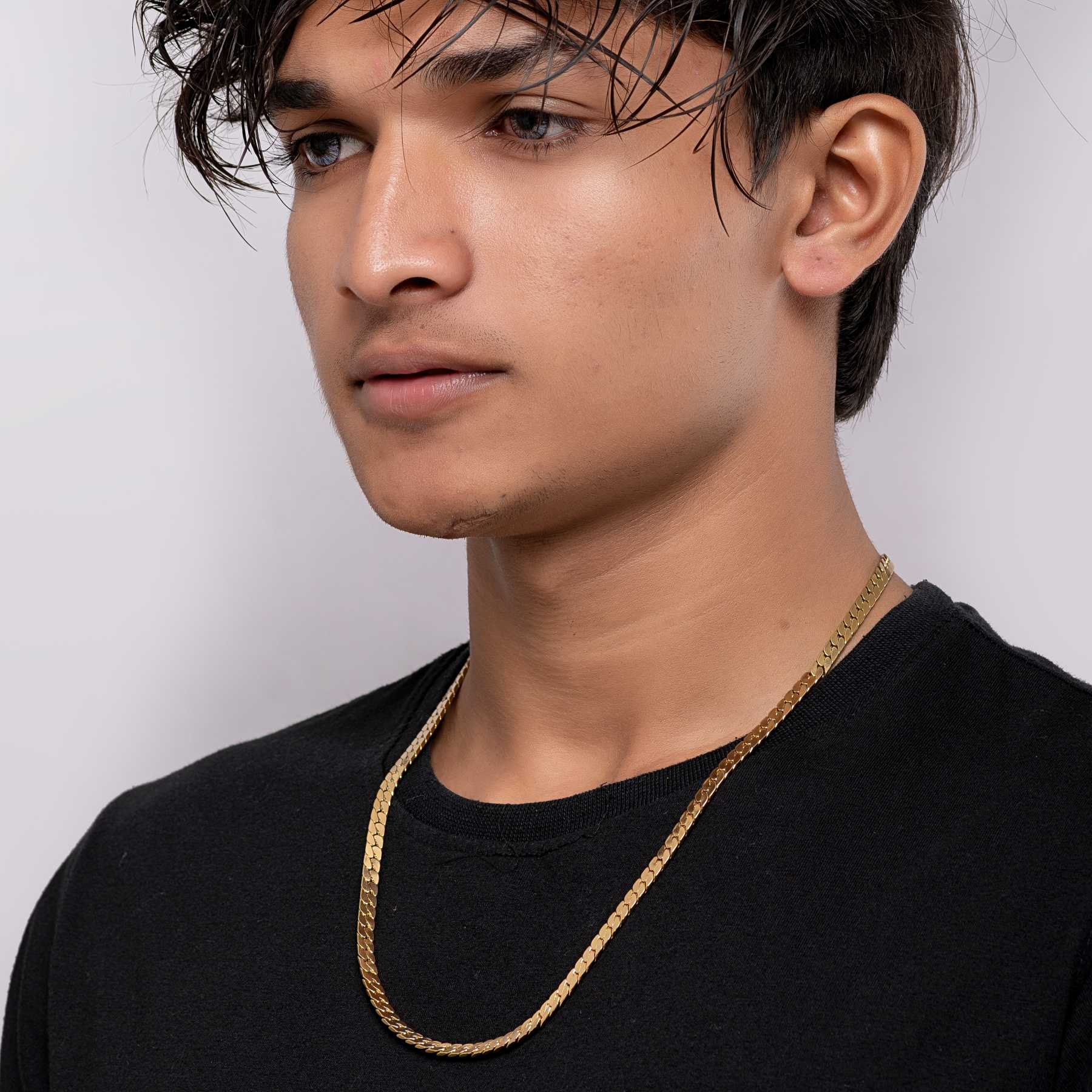 Modern Sleek 18K Gold Plated Chain