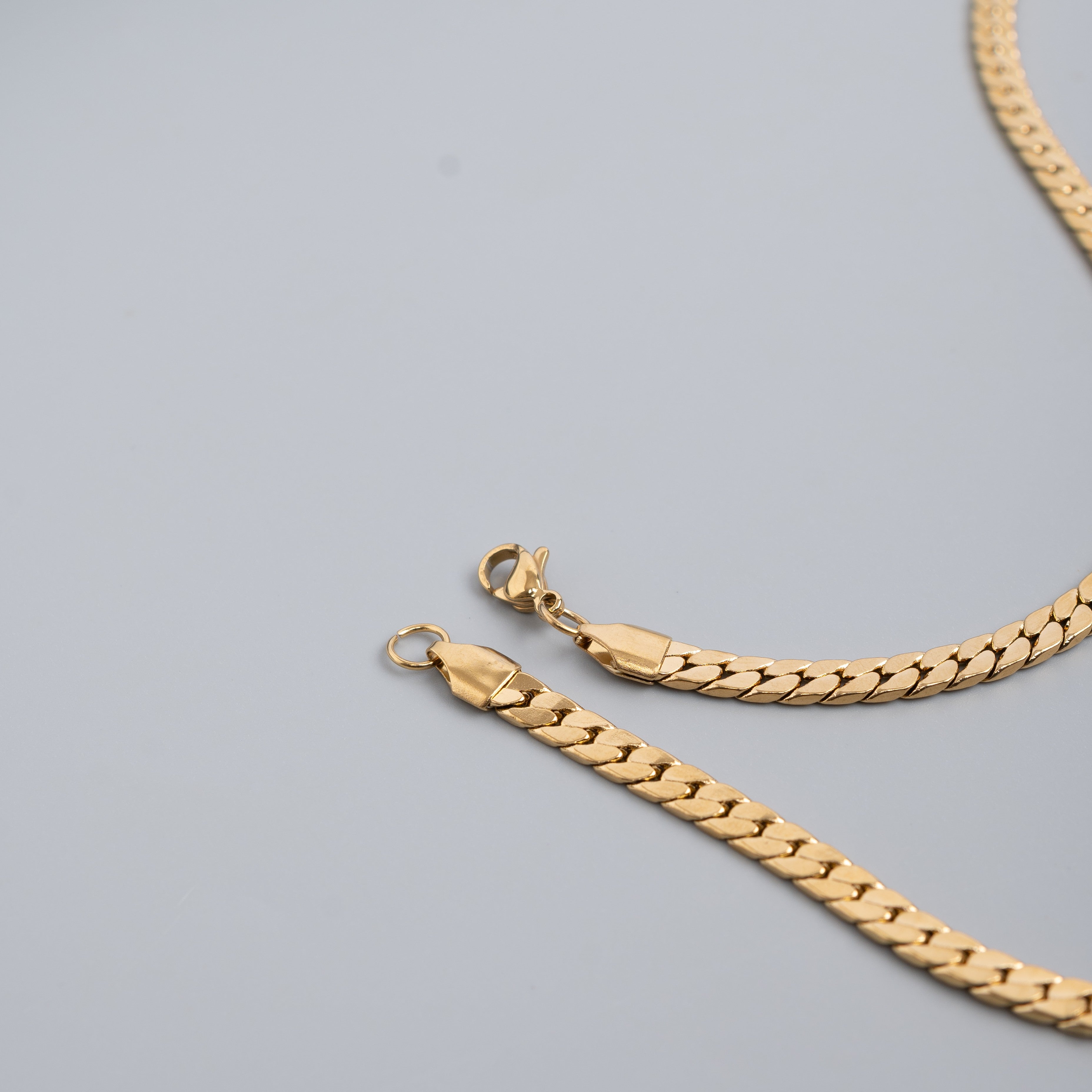 Modern Sleek 18K Gold Plated Chain