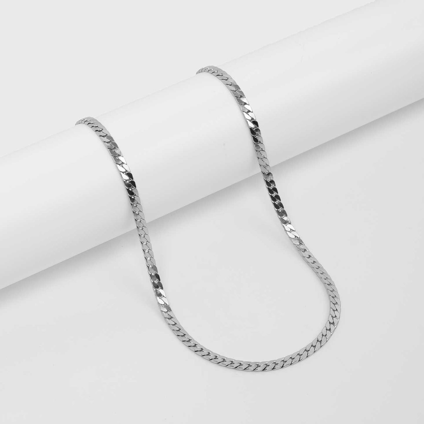 Classic Flat Silver Chain