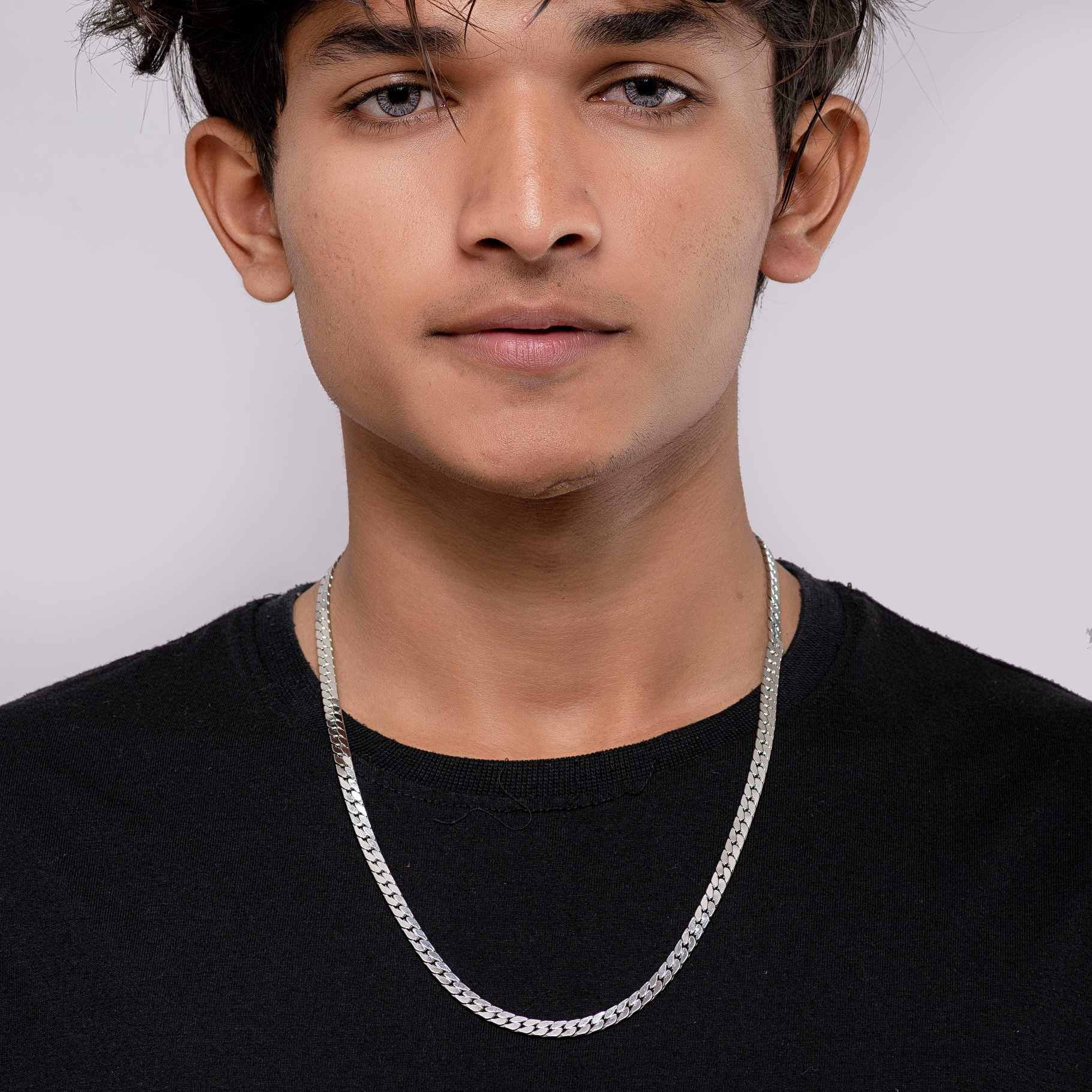 Classic Flat Silver Chain