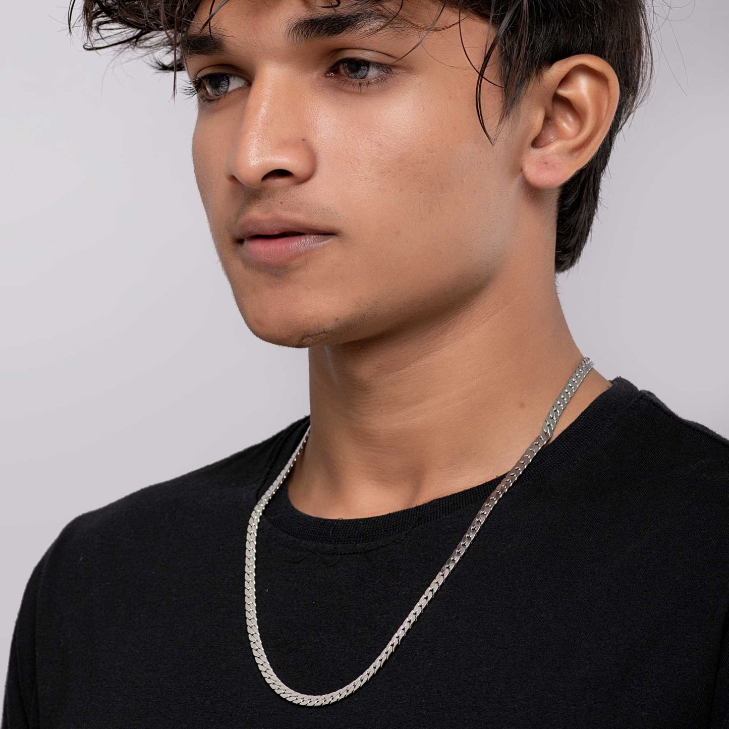 Classic Flat Silver Chain