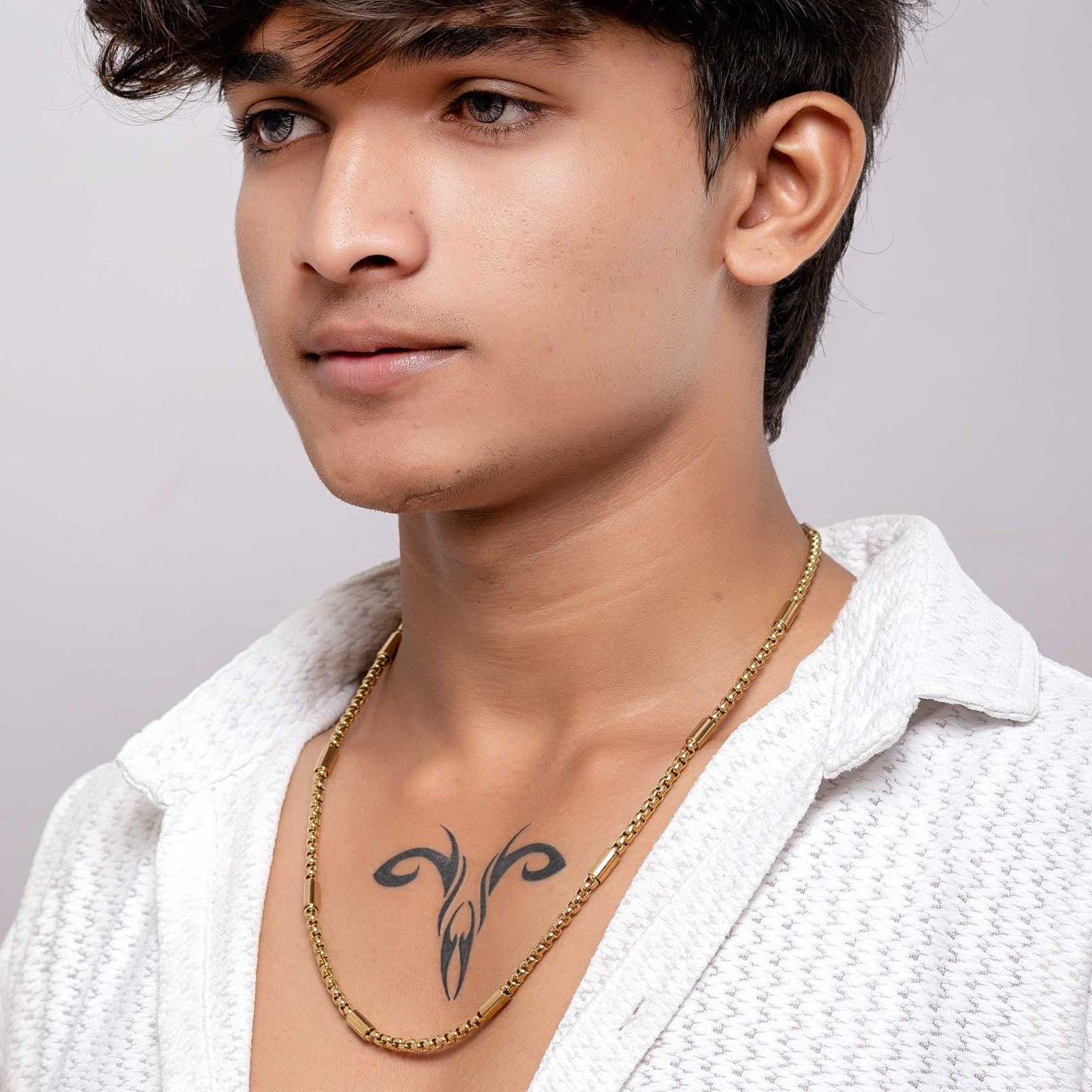 Crown Link 18K Gold Plated Chain