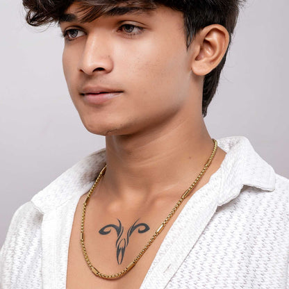 Crown Link 18K Gold Plated Chain