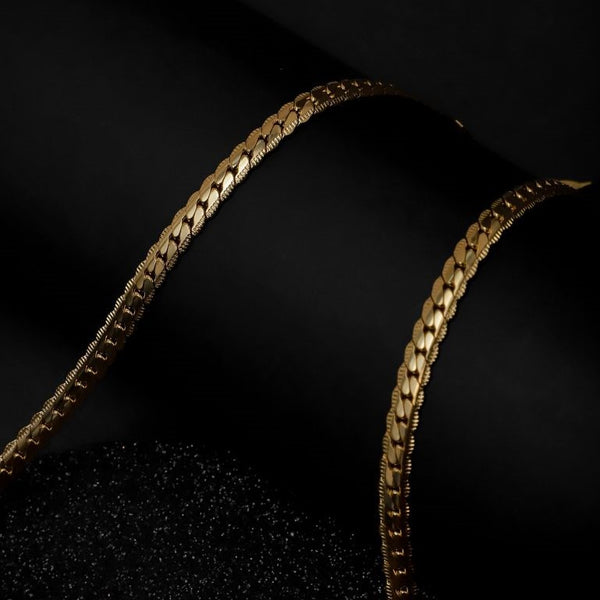 Snake Skin 18K Gold Plated Chain