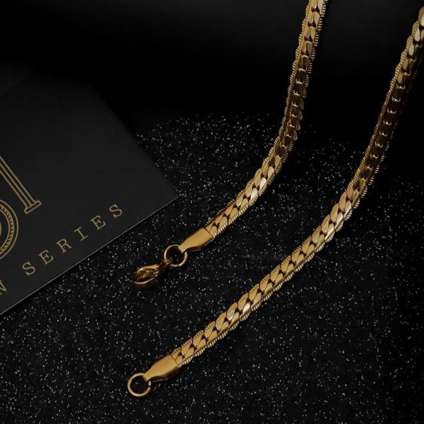 Snake Skin 18K Gold Plated Chain