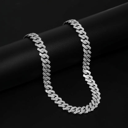 CRYSTAL CUBAN LINK DIAMOND CHAIN