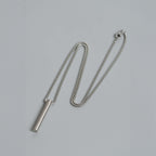 CLASSIC ROUND BAR SILVER NECKLACE