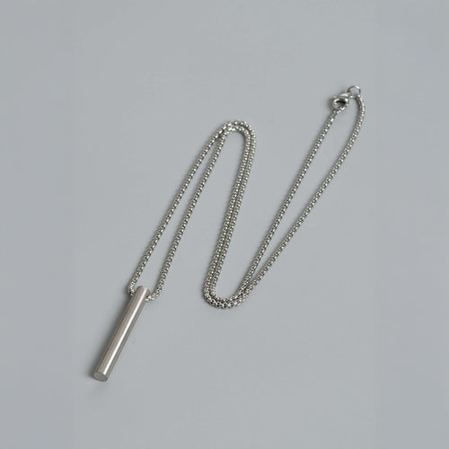 CLASSIC ROUND BAR SILVER NECKLACE