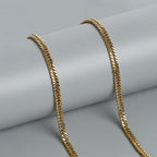 Fix Flat Link 18K Gold Plated Chain