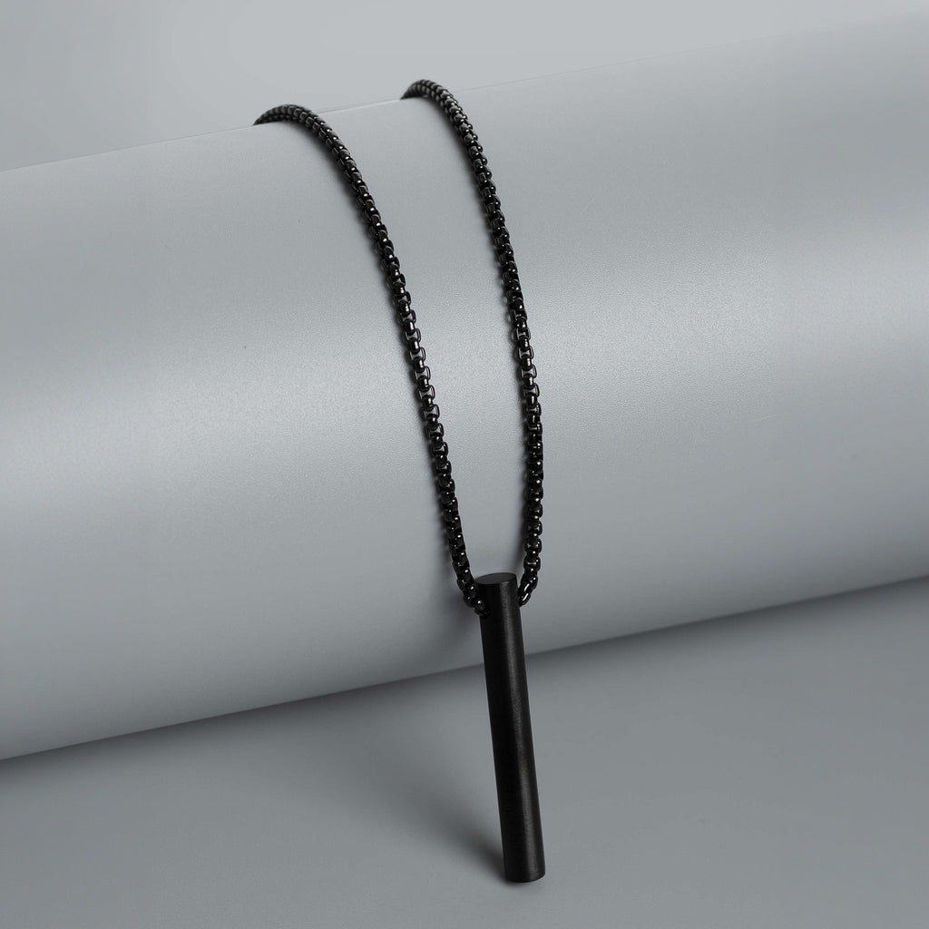CLASSIC ROUND BAR BLACK NECKLACE