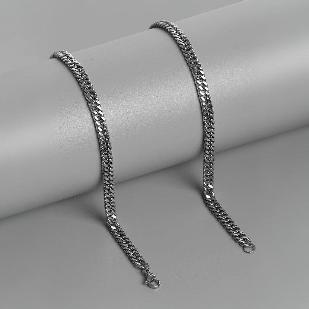 Fix Flat Link Silver Chain