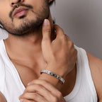 Roman Time Silver Kada