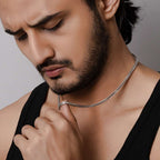 Neo Square Silver Chain