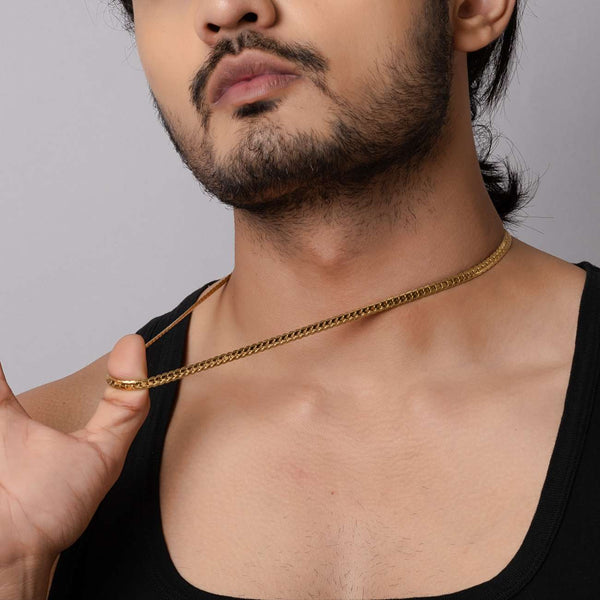 Snake Skin 18K Gold Plated Chain