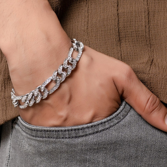 ICED LONG LINK BRACELET