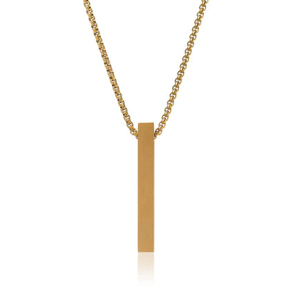 STAINLESS GOLDEN BAR NECKLACE