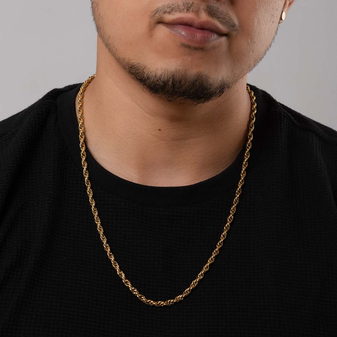 Rope Link 18K Gold Plated Chain