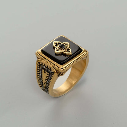 GOLD ORCHID RING