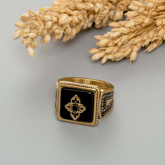 GOLD ORCHID RING