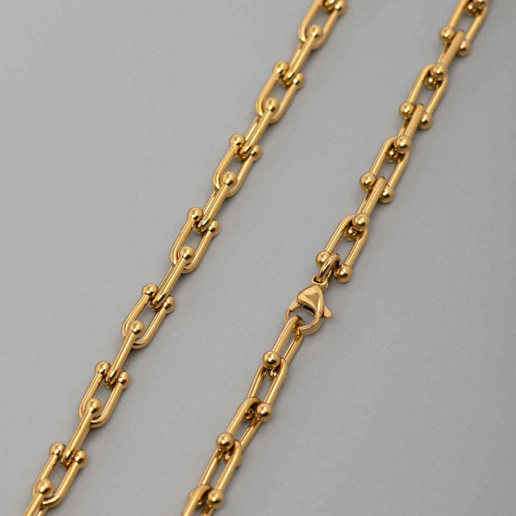 Gold Rivet 18K Gold Plated Chain