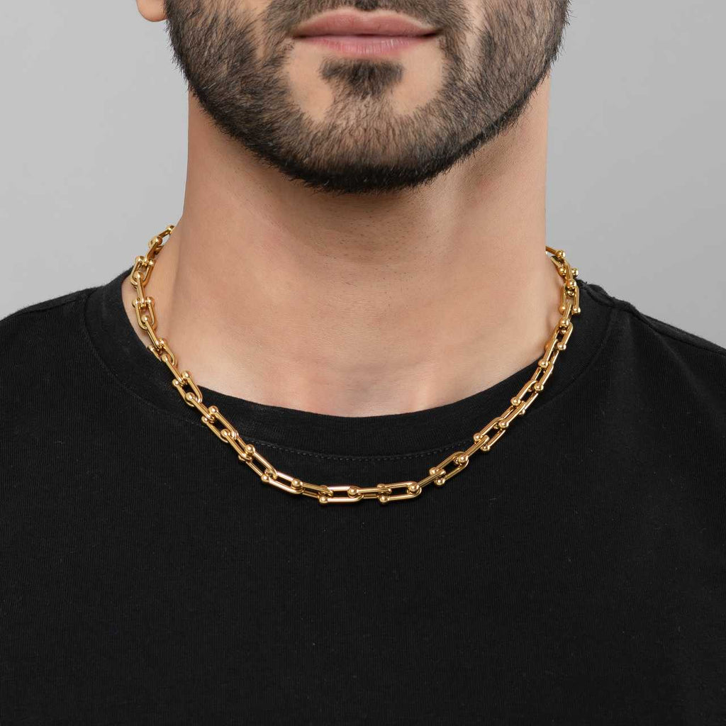 Gold Rivet 18K Gold Plated Chain