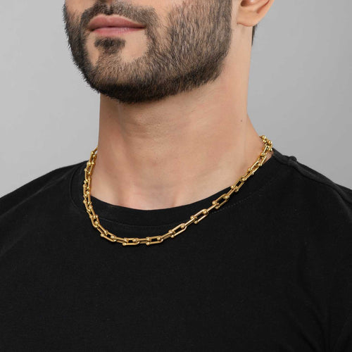 Gold Rivet 18K Gold Plated Chain