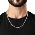 Snake Skin Silver Chain