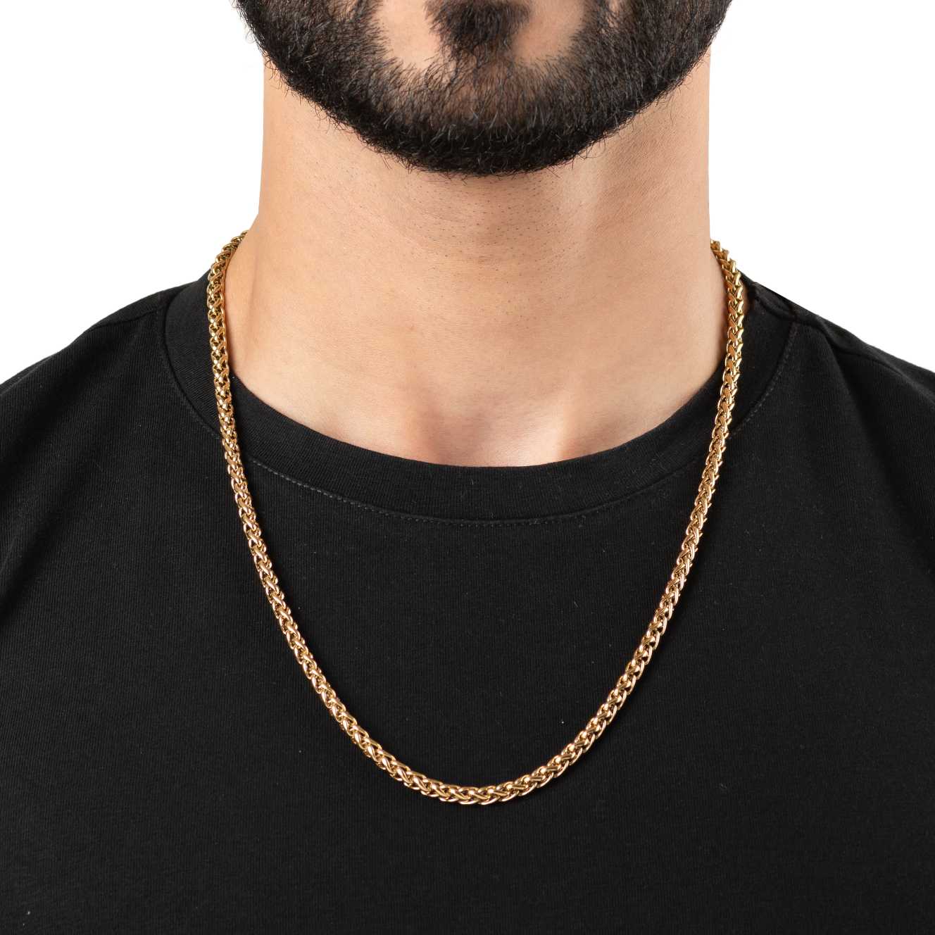 GOLDEN CASCADE 5MM 18K GOLD PLATED CHAIN