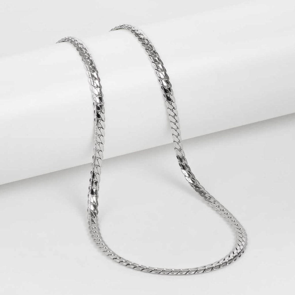 Snake Skin Silver Chain