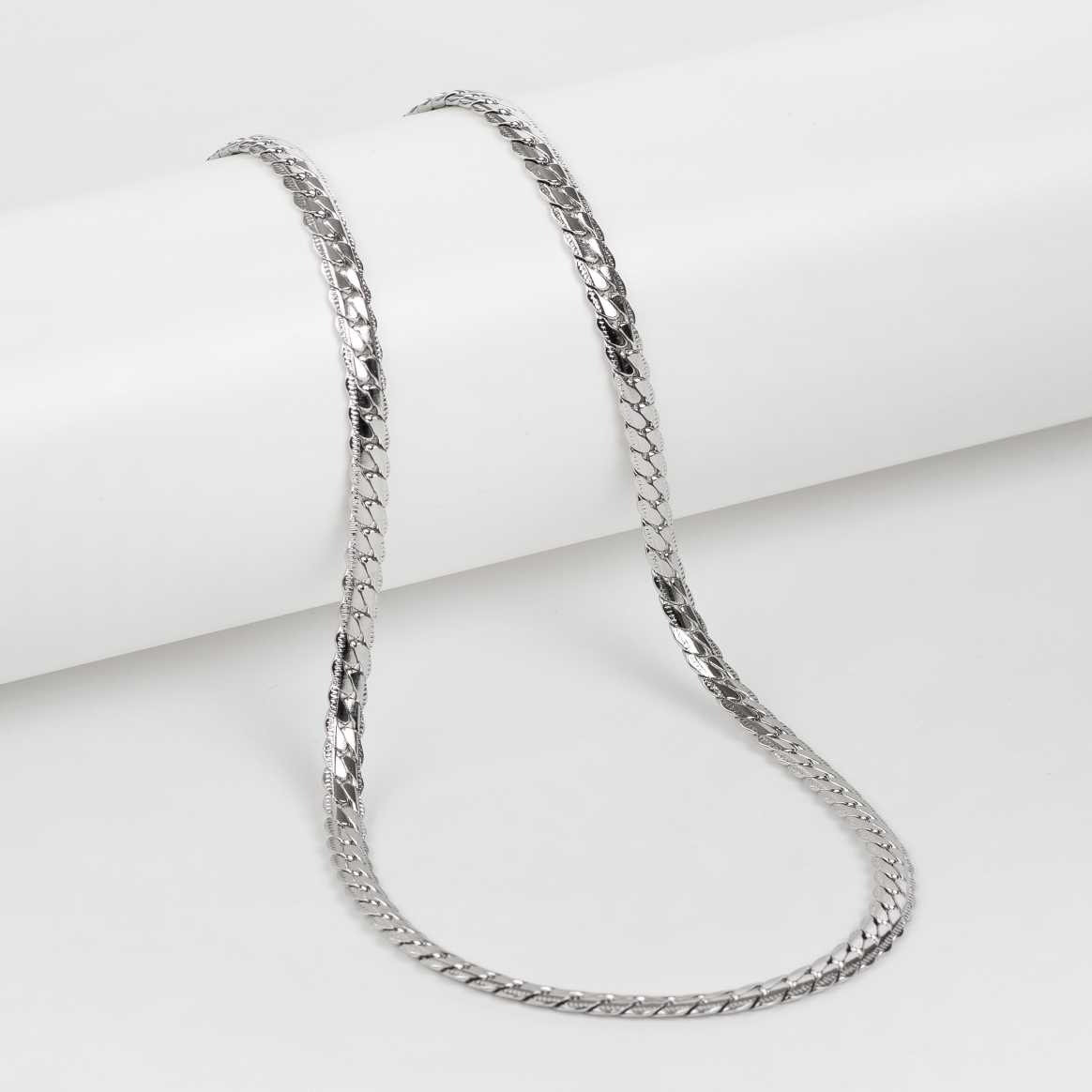 SNAKE SKIN SILVER CHAIN