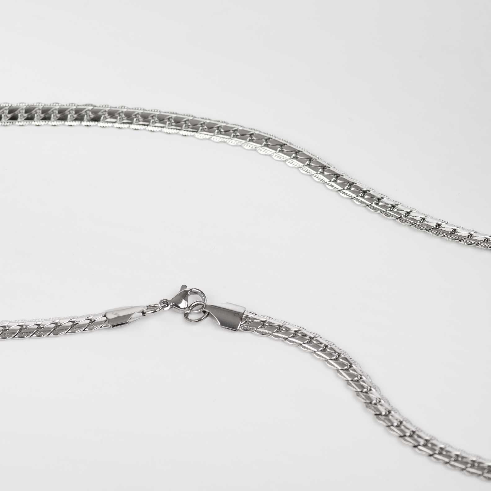 Snake Skin Silver Chain