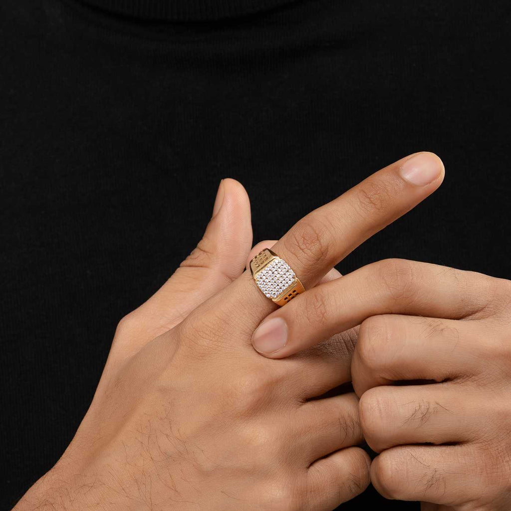 Diamond Grid Ring
