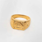 Golden Emblem Ring