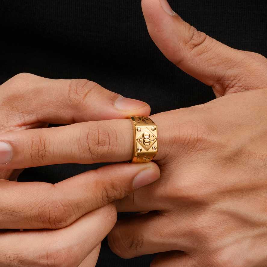 Golden Emblem Ring