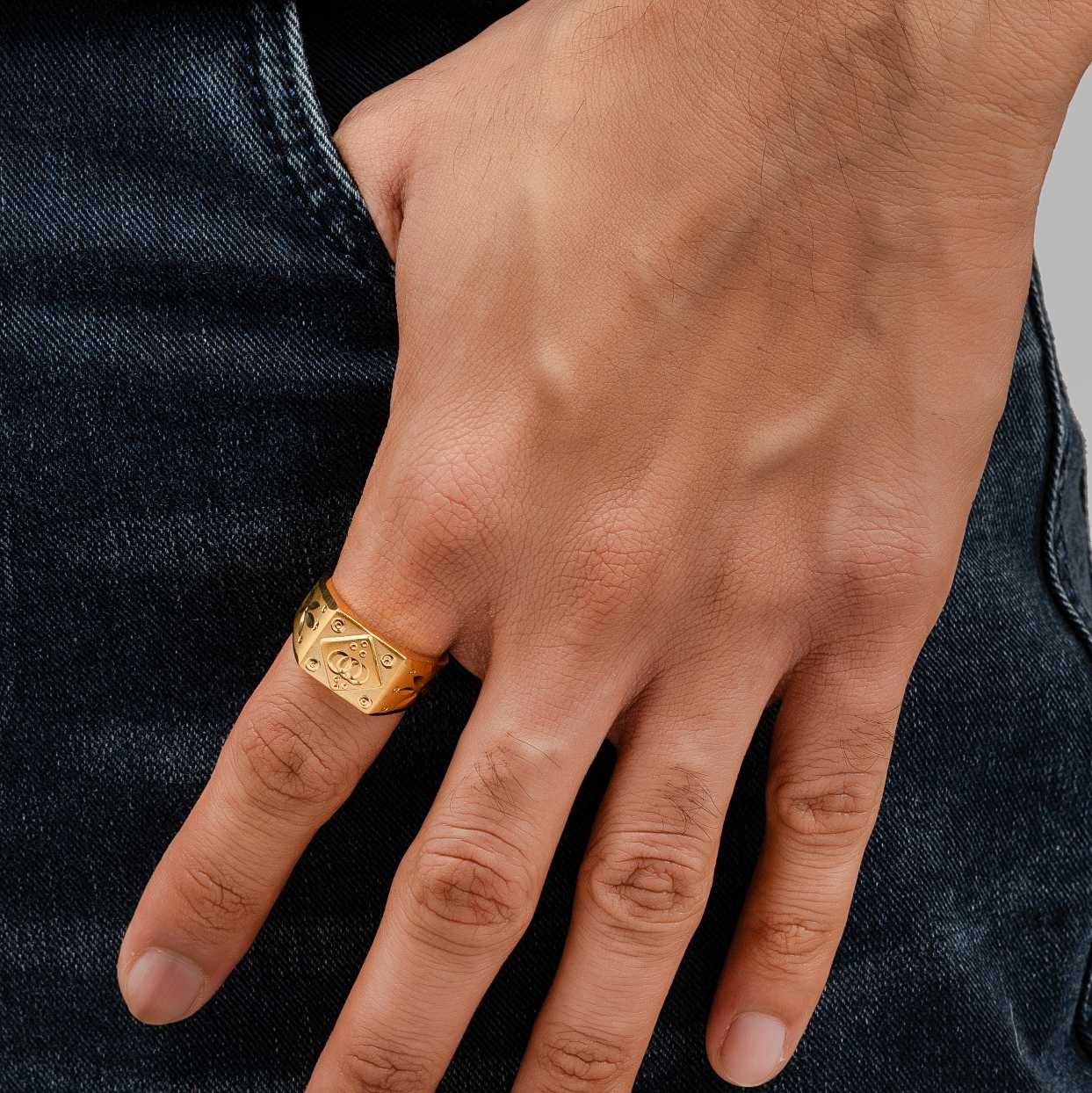 Golden Emblem Ring