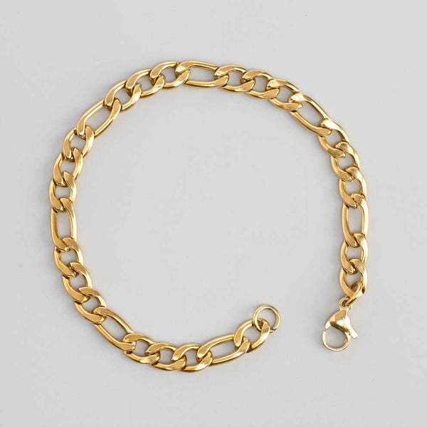 Figaro 18K Gold Plated Bracelet