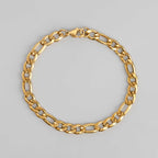 Figaro 18K Gold Plated Bracelet