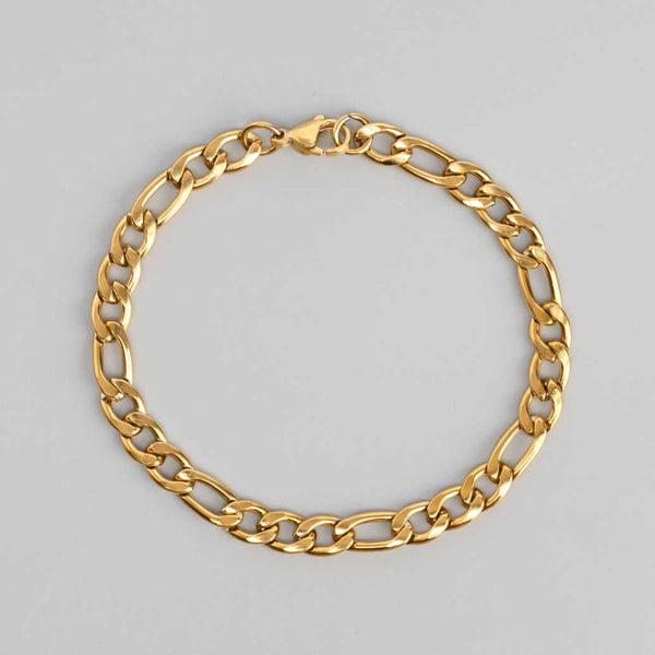 Figaro 18K Gold Plated Bracelet