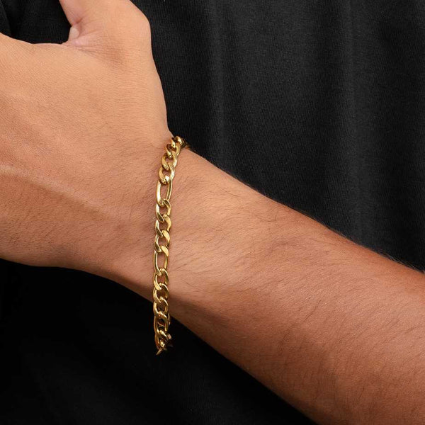 Figaro 18K Gold Plated Bracelet