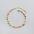 Oval Edge 18K Gold Plated Bracelet