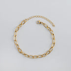 Oval Edge 18K Gold Plated Bracelet